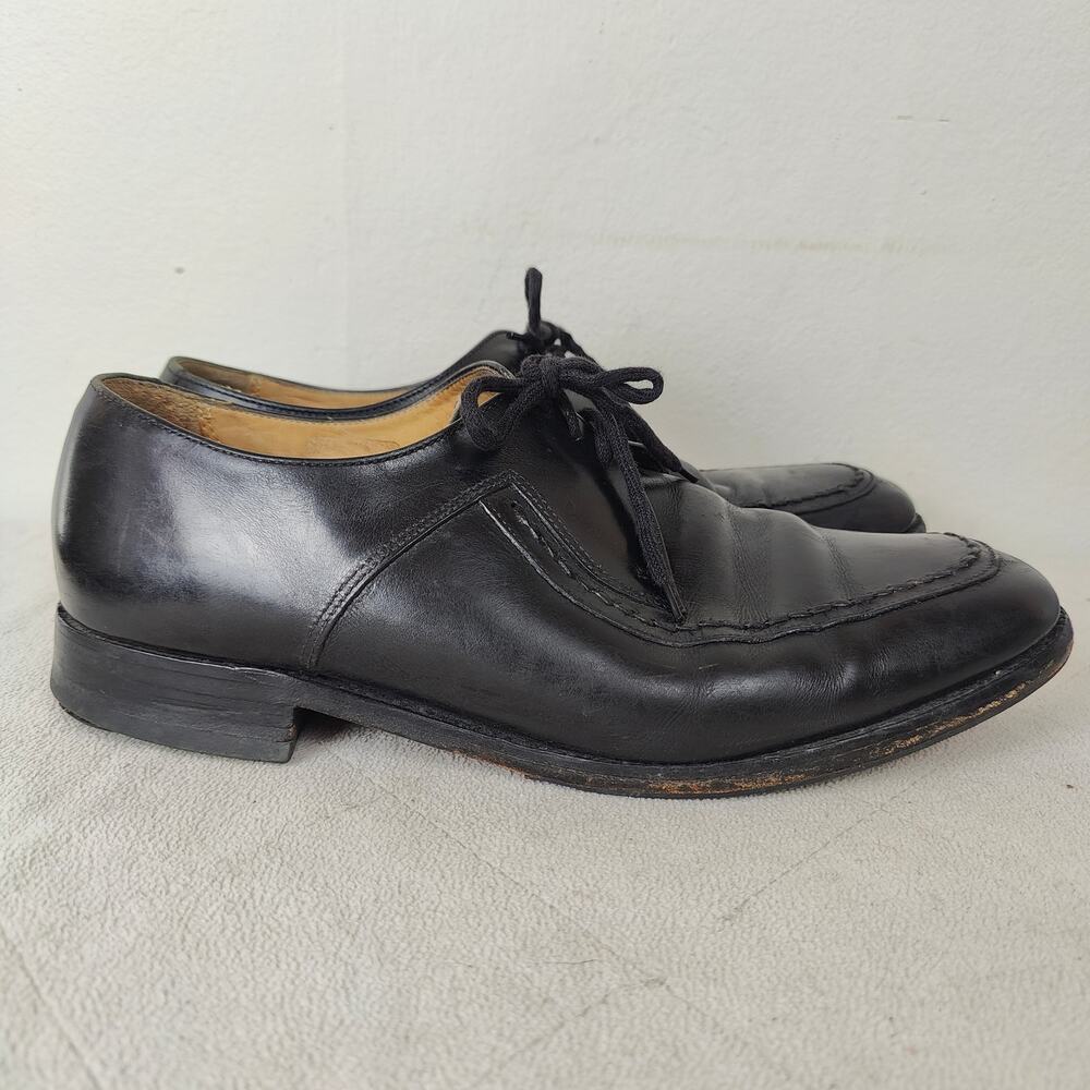 Loake Fontwell U-Tip Oxford Shoes Mens UK 8 US 9 Black Leather Lace Up Formal‎